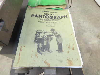 DME CEM-31 Universal Pantograph Die Sinking Engraving Machine Copy Not Complete