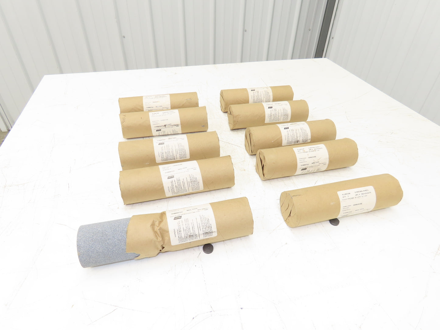 Norton 53A80-KVBE 80 Grit Grinding Wheel 2-5/8"OD x 4-3/8"W x 1-1/4"ID Lot of 10