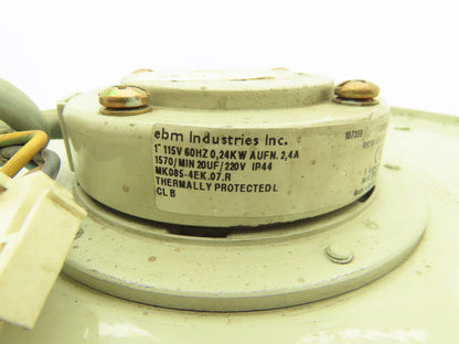 Ebm MK085-4EK.07.R Centrifugal Blower Fan Backward-Curved 12.5"Dia 115V 1PH