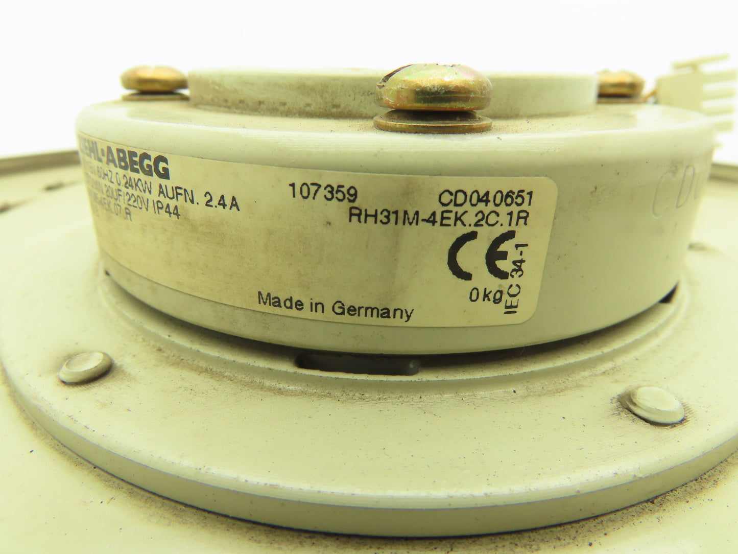 Ziehl-Abegg MK085-4EK.07.R Centrifugal Blower Fan Backward-Curved 12.5" 115V 1PH