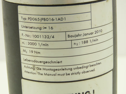 Globe II 2GDCT5 Pneumatic Air Vane Servo W 16:1 Planetary Gear Reduction Drive