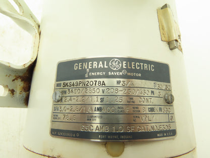 General Electric AC Motor 3/4 Hp 3450RPM 208-230/460V 3Ph 56C Washdown Duty