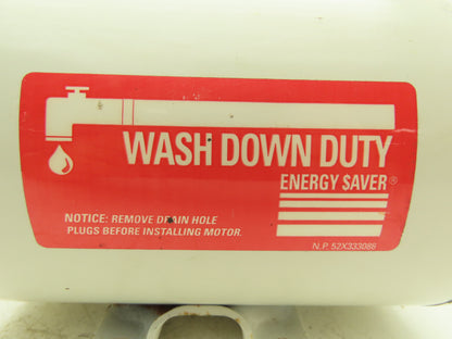 General Electric AC Motor 3/4 Hp 3450RPM 208-230/460V 3Ph 56C Washdown Duty