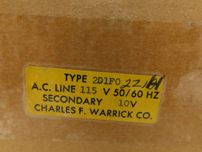Warrick 2D1F0 Control Relay 115/230VAC 1/2Hp 10VDC Coil