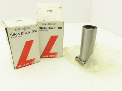 Linear System SMK-30WUU Linear Motion Slide Bushing/Bearing 4 Bolt Lot of 2