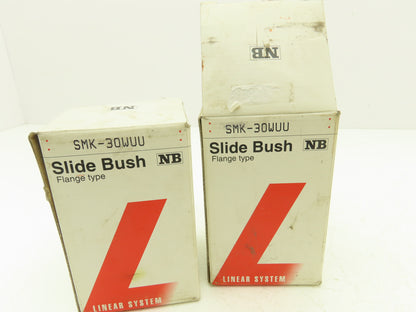 Linear System SMK-30WUU Linear Motion Slide Bushing/Bearing 4 Bolt Lot of 2
