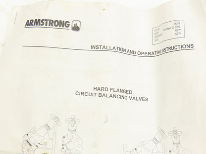 Armstrong CBV-3FS Circuit Balancing Valve Flow Control 3" Flanged
