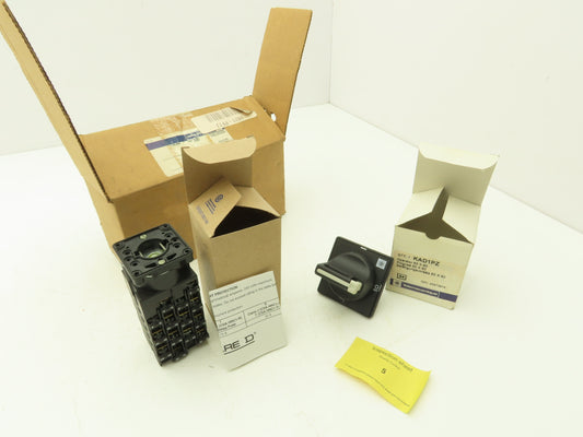 Telemecanique 9003AEQ3819 Rotary Cam Switch Assy 300VAC 12A W KAD1PZ Knob