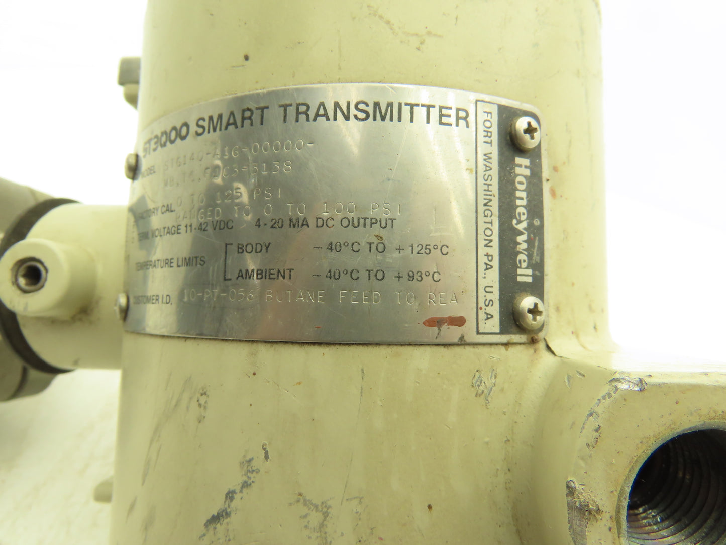 Honeywell ST3000 Smart Pressure Transmitter Sensor 11-42VDC 0-125PSI 1/2"NPT