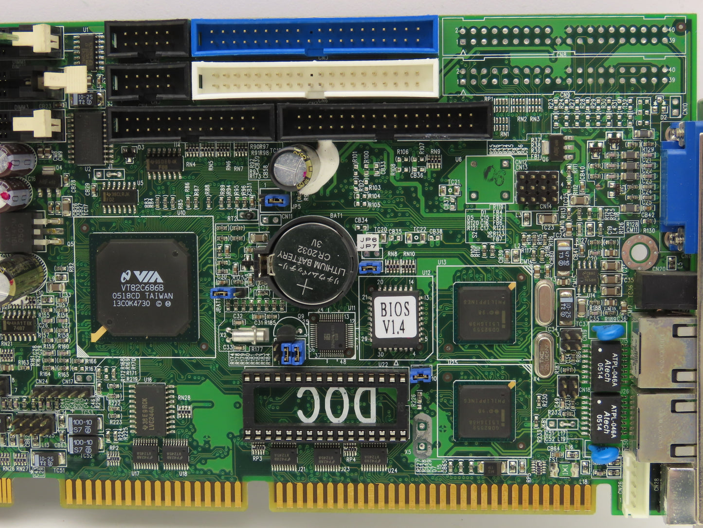 IEI ROCKY-3786EVGU2-RS-R41 V4.1 CPU Board Socket 370 W VGA 2-RJ45 Ethernet Port