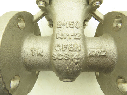 Kitz 2-150 Stainless Gate Valve 2" Flanged Class 150 170PSI Rising Stem
