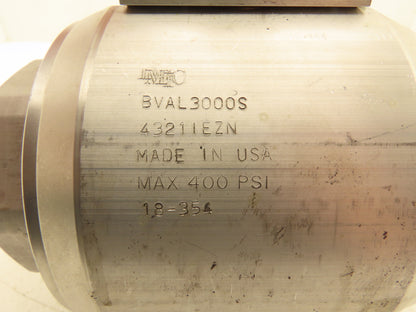 DMIC BVAL 3000S 4321IEZN 3" Aluminum Ball Valve 400PSI SAE Threaded Hydraulic