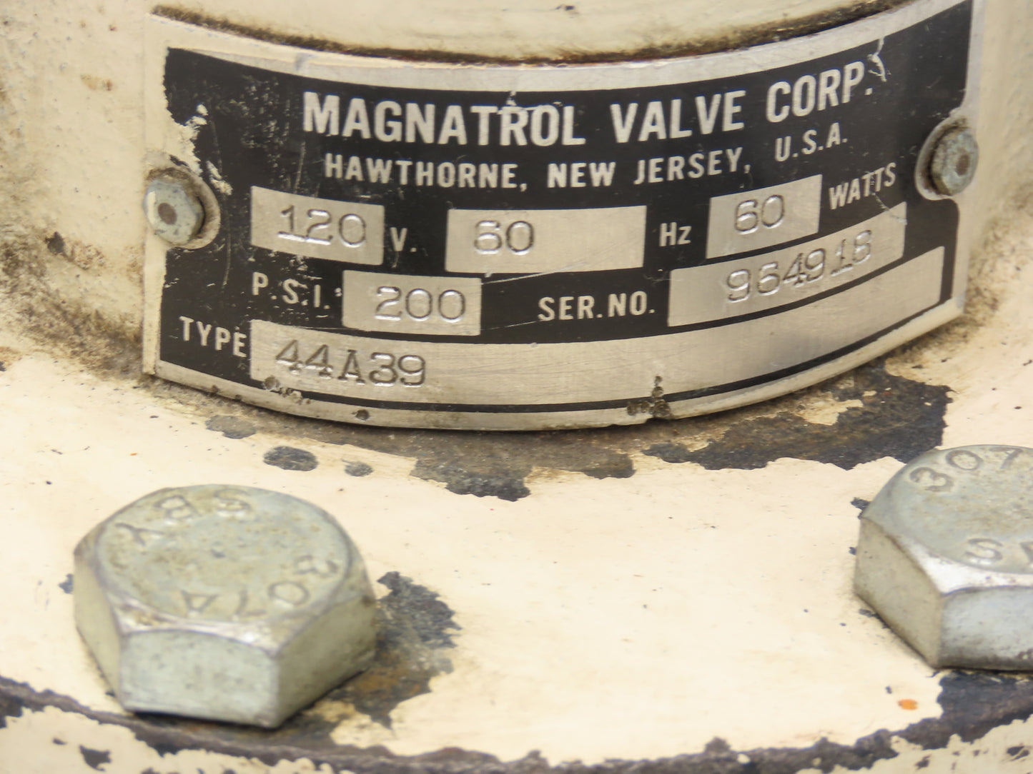 Magnatrol 44A39 Bronze Solenoid Valve 3"NPT 120V Full Port Normally Closed