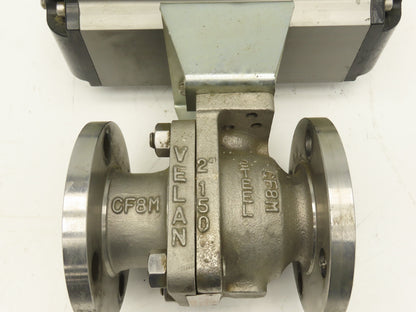 Velan 01413-SSE 2" 150 Stainless Ball Valve Flowserve Automax Pneumatic Actuator