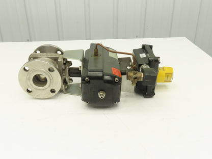Velan 01413-SSE 2" 150 Stainless Ball Valve Flowserve Automax Pneumatic Actuator