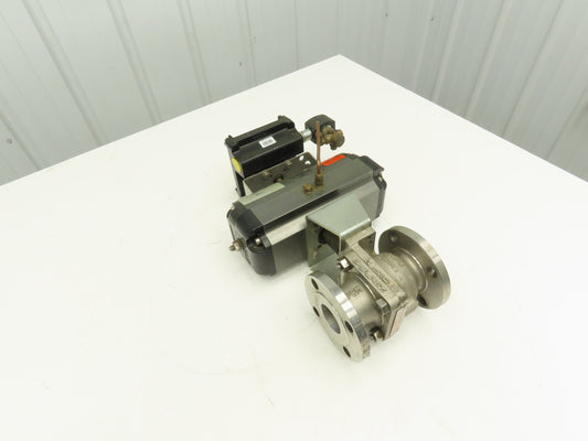 Velan 01413-SSE 2" 150 Stainless Ball Valve Flowserve Automax Pneumatic Actuator