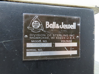 Ball & Jewell CG-812-SCSX Plastic Granulator Shredder Chipper 7.5HP 230/460V 3Ph