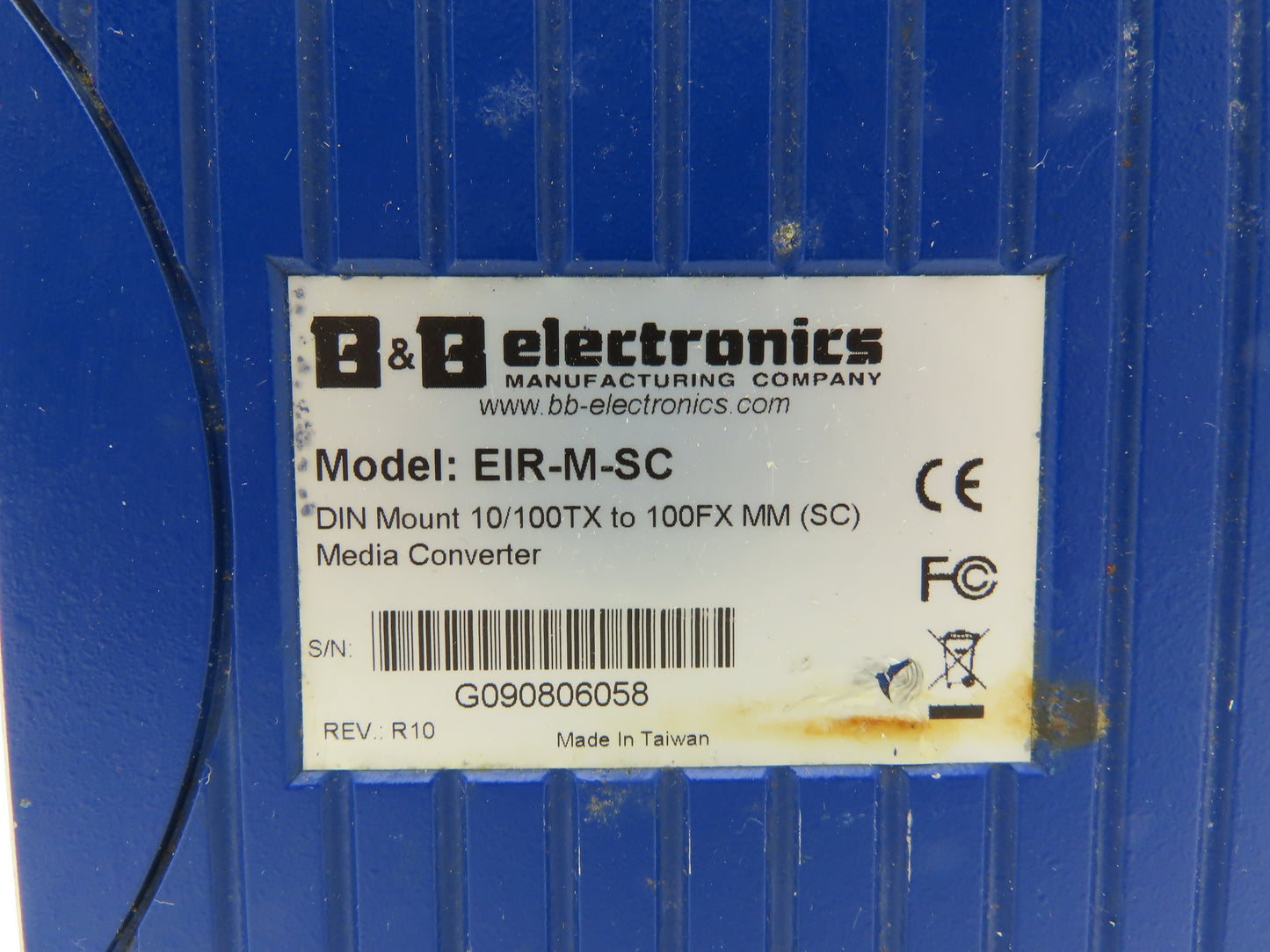 B&B Electronics EIR-M-SC Elinx Ethernet Media Converter Switch Module Din Rail