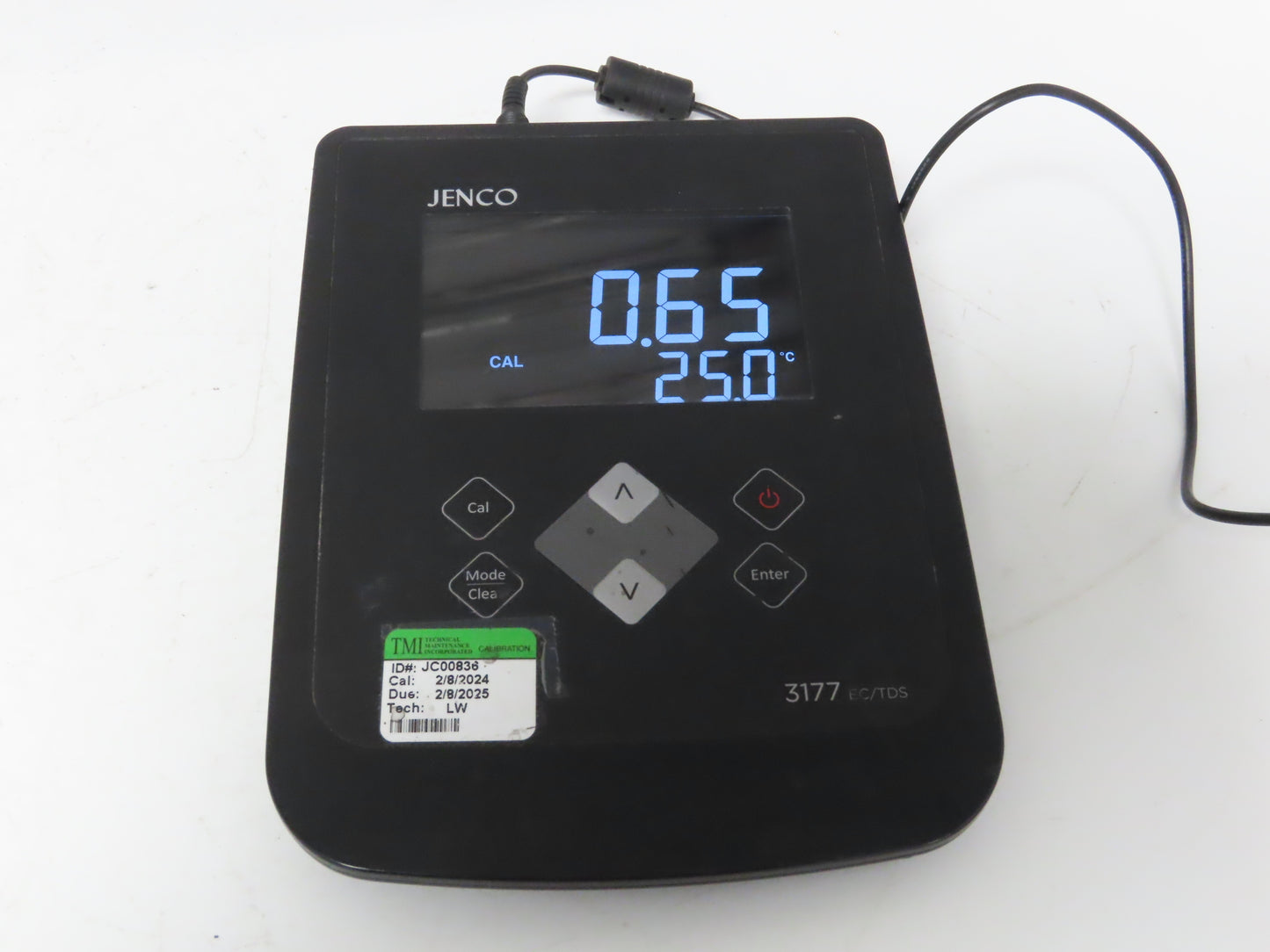 Jenco 3177 EC/TDS Conductivity/TDS/Salinity Basis Benchtop Meter 120V or 6 AAA