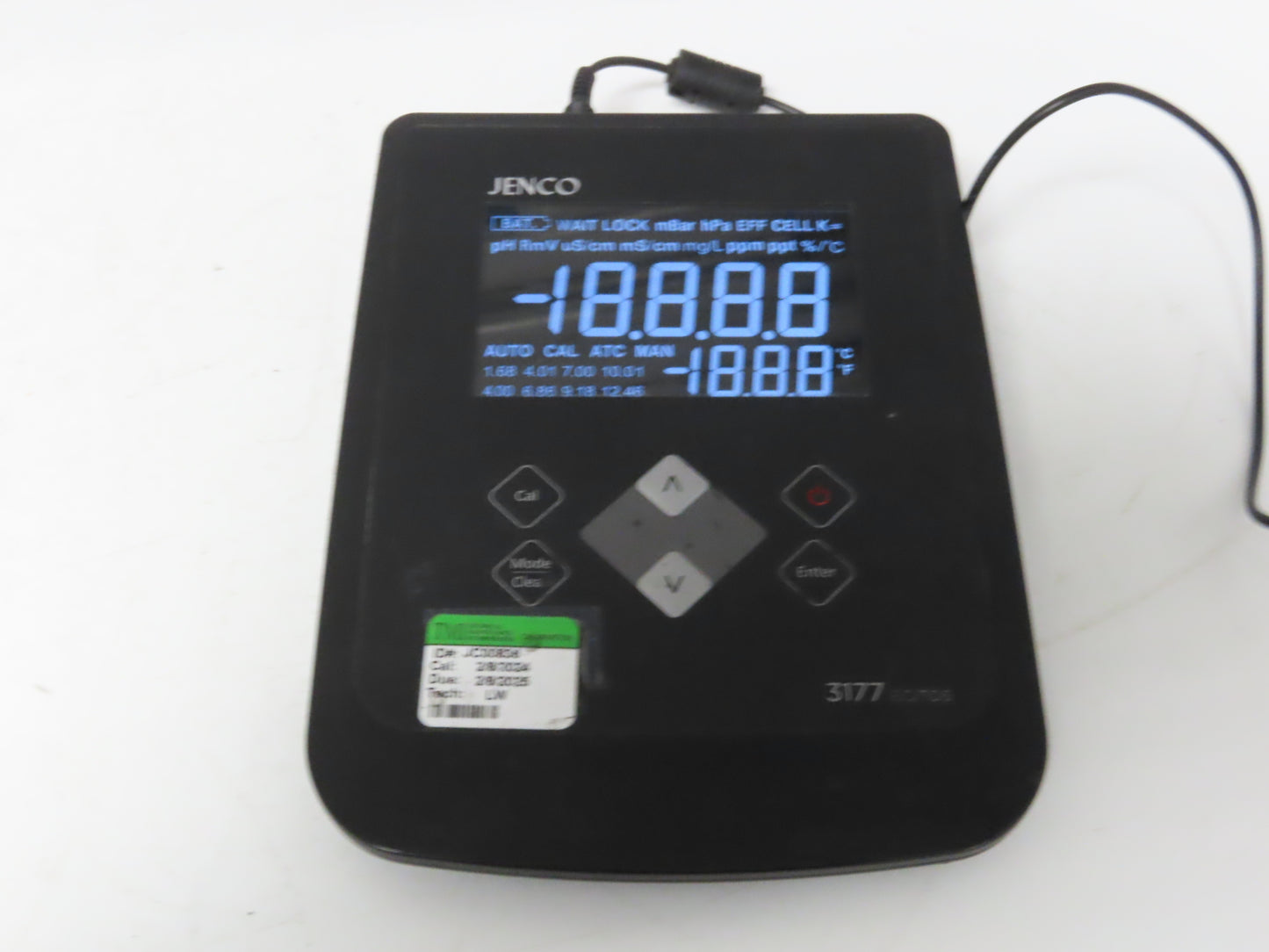 Jenco 3177 EC/TDS Conductivity/TDS/Salinity Basis Benchtop Meter 120V or 6 AAA