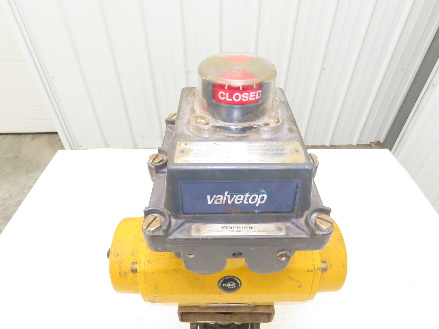 Tufline 037D 1" Flanged 3-Way Plug Valve w/Pneumatic Actuator & Positioner