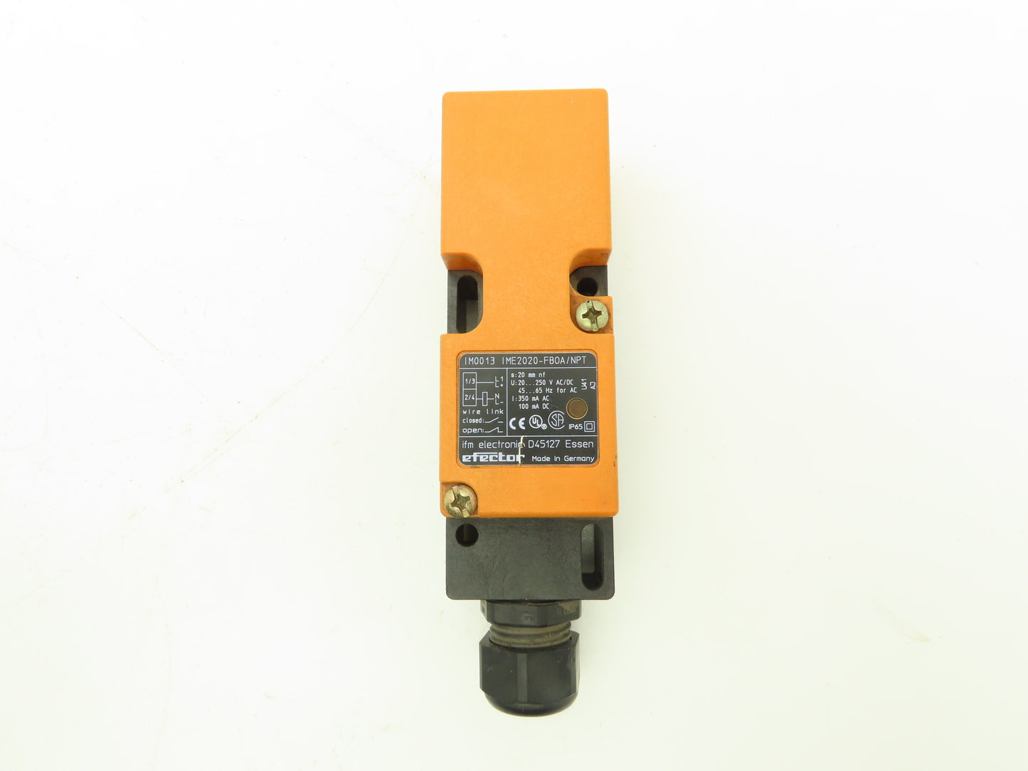 IFM Efector IM0013 IME2020-FBOA/NPT Inductive Proximity Sensor Switch 20mm Range