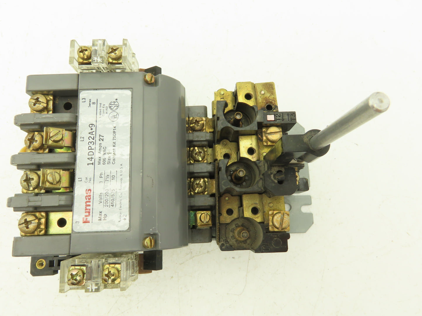 Furnas 14DP32A*9 AC Contactor Motor Starter 10Hp 600VAC 3Ph 75DF14 Contact Kit