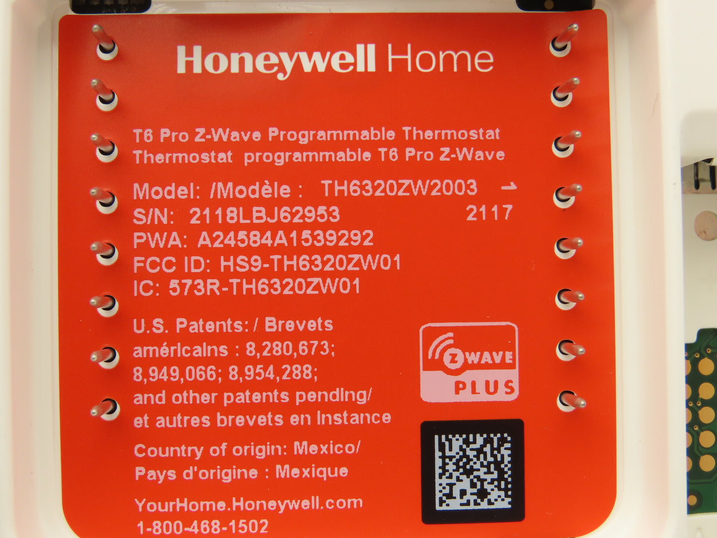 Honeywell TH6320ZW2003 T6 Pro Z-Wave Thermostat Programmable Battery or Hardwire