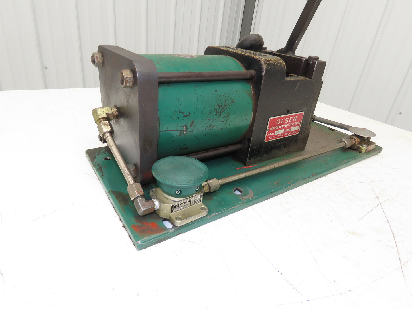 Olsen Model 20 Powerflare Pneumatic Double Flare Swaging Machine 80 PSI Min