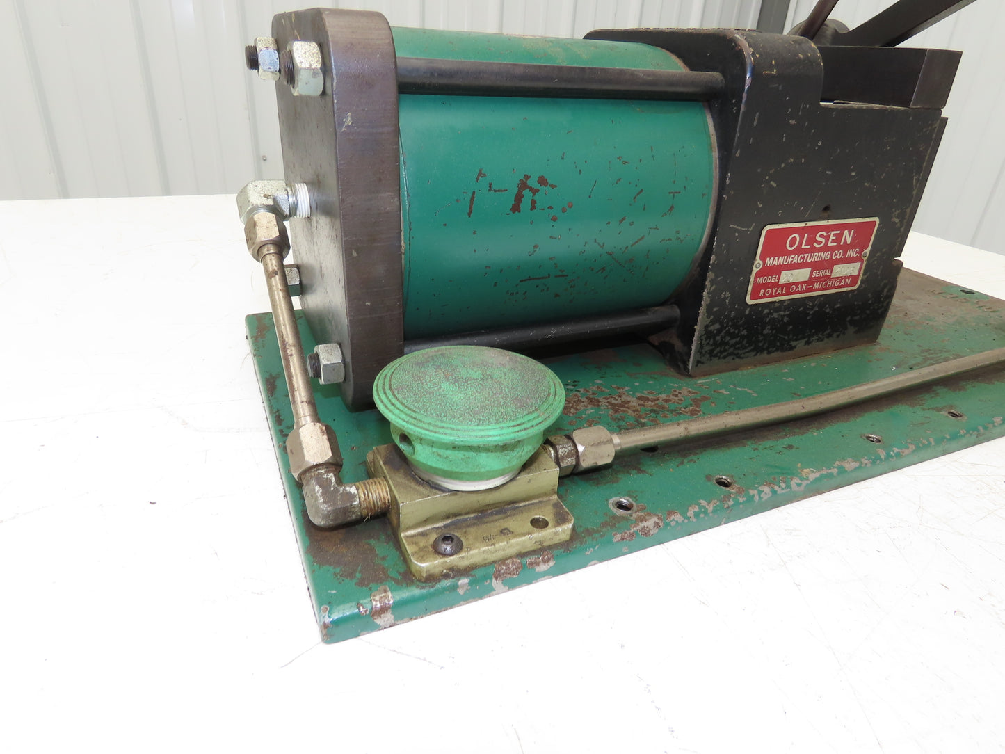 Olsen Model 20 Powerflare Pneumatic Double Flare Swaging Machine 80 PSI Min