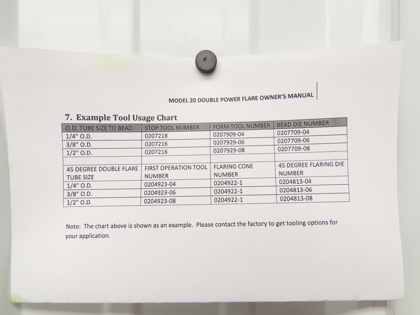 Olsen Model 20 Powerflare Pneumatic Double Flare Swaging Machine 80 PSI Min