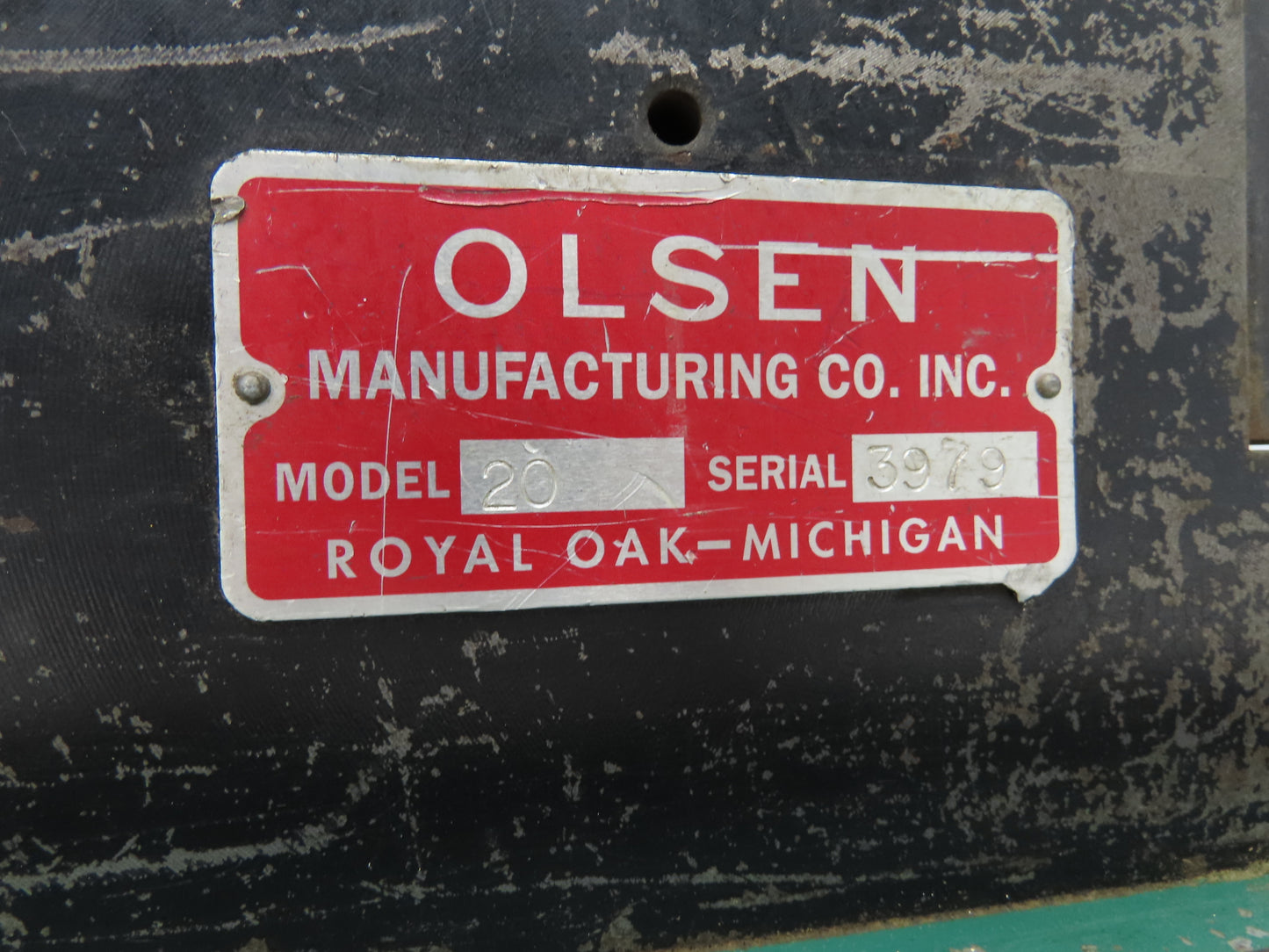 Olsen Model 20 Powerflare Pneumatic Double Flare Swaging Machine 80 PSI Min