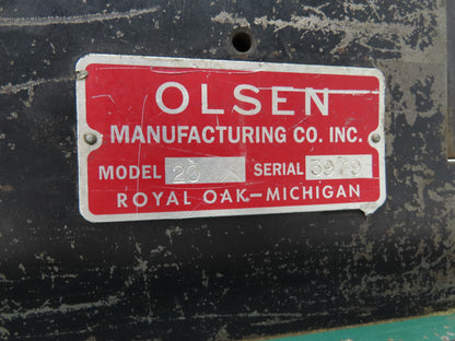Olsen Model 20 Powerflare Pneumatic Double Flare Swaging Machine 80 PSI Min