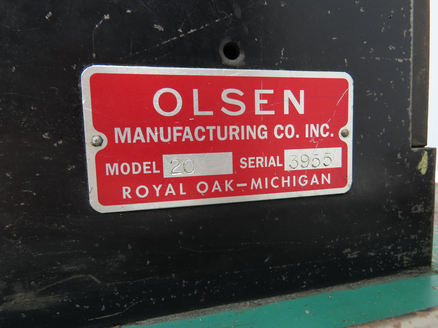 Olsen Model 20 Powerflare Pneumatic Double Flare Swaging Machine No Tooling