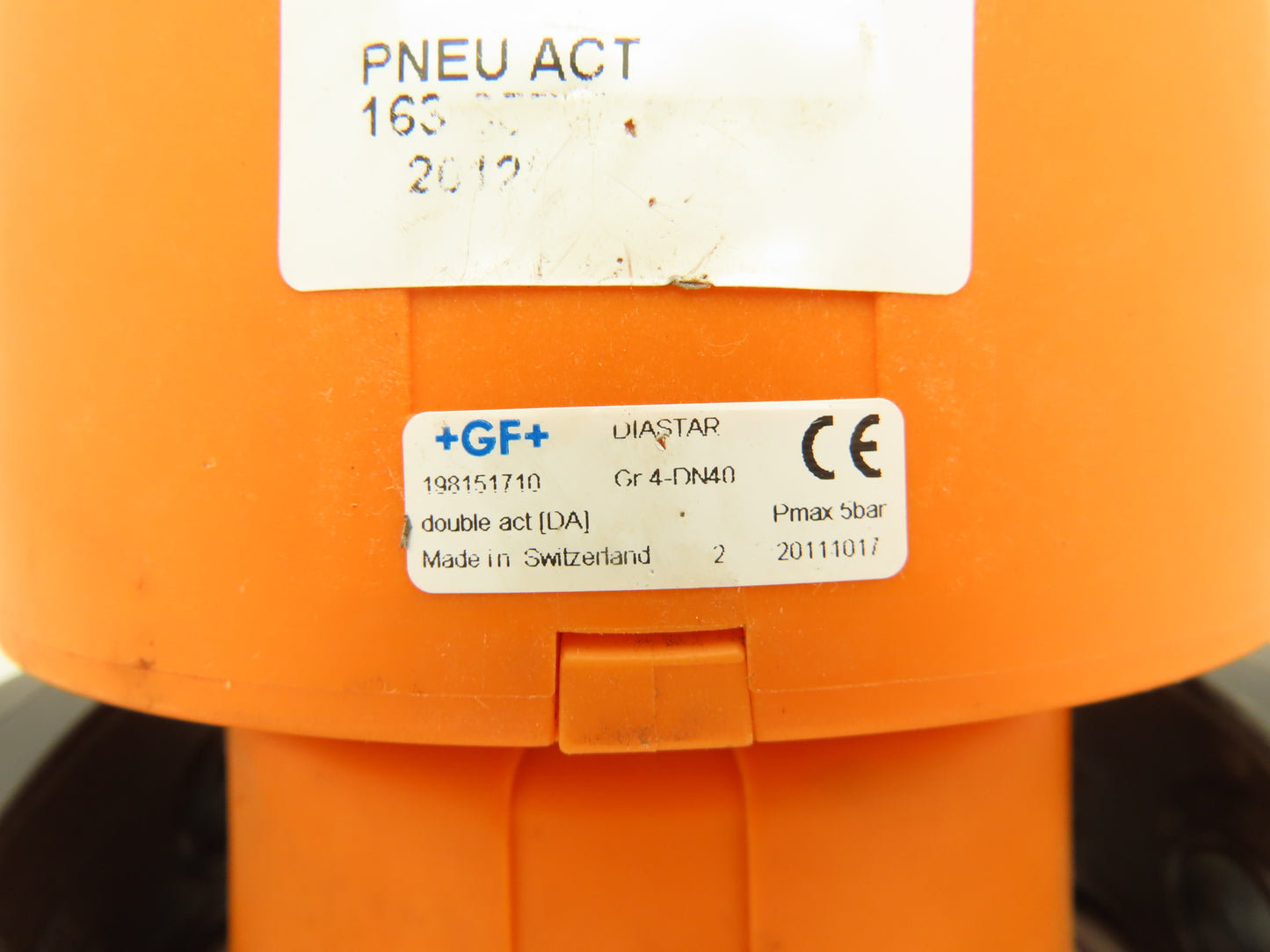 Georg Fischer 198151710 DN40 1.5" PVC Diaphragm Valve Diastar Pneumatic Actuator