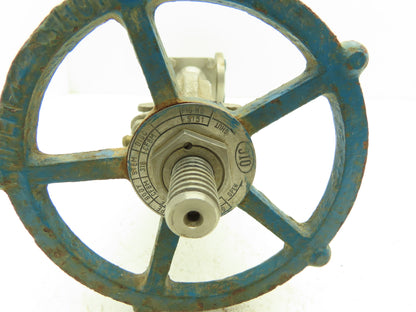 OIC S151 Stainless Gate Valve 1" Flanged Class 150 Extended Stem Handle 20"H