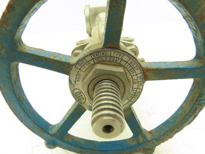 OIC S151 Stainless Gate Valve 1" Flanged Class 150 Extended Stem Handle 20"H