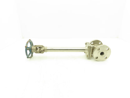 OIC S151 Stainless Gate Valve 1" Flanged Class 150 Extended Stem Handle 20"H