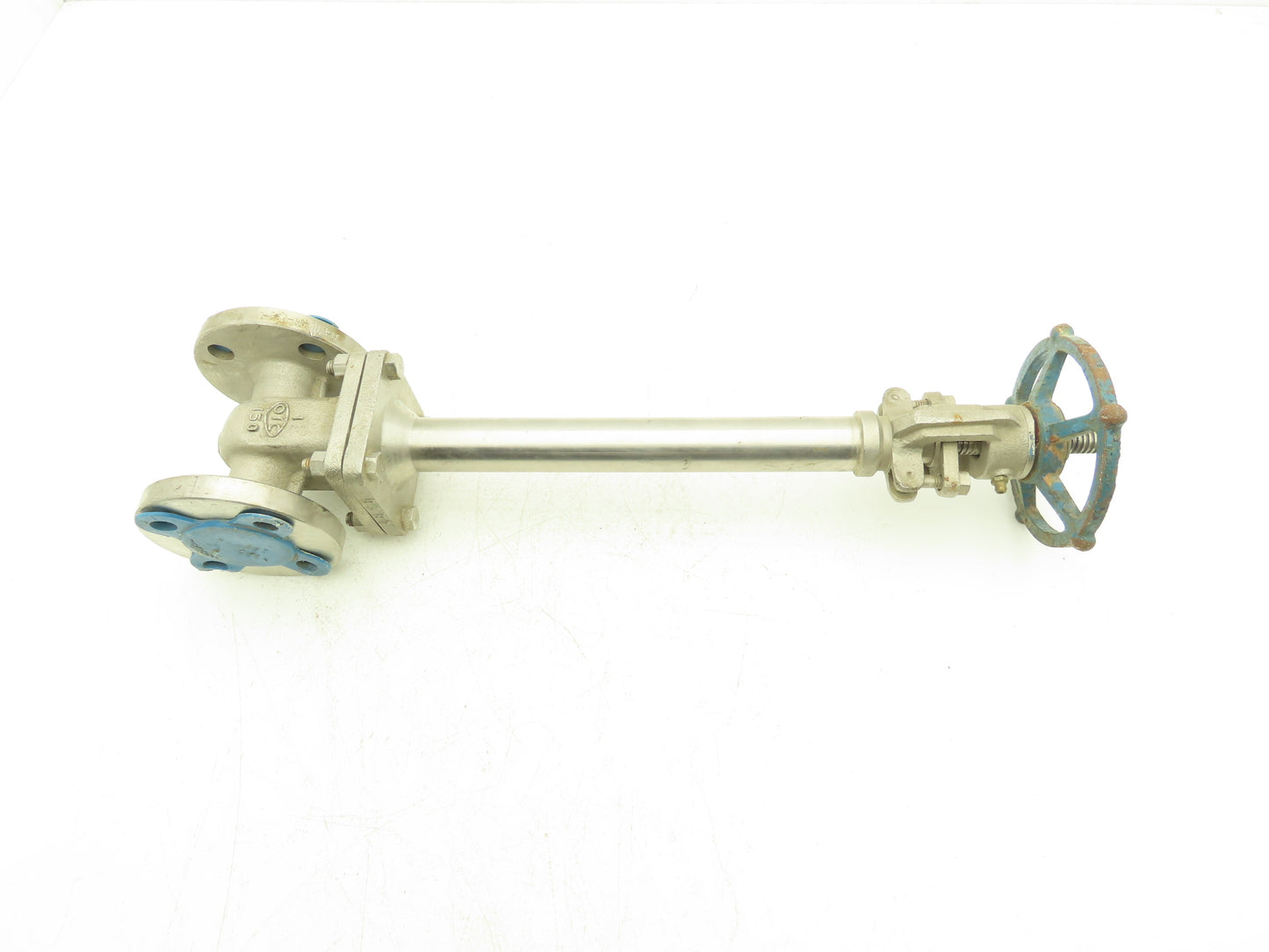 OIC S151 Stainless Gate Valve 1" Flanged Class 150 Extended Stem Handle 20"H