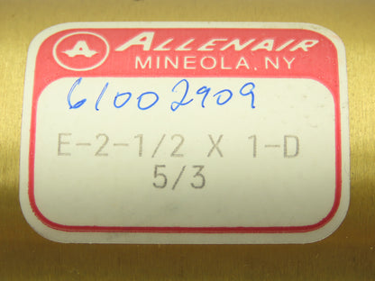 Allenair E 2-1/2X1 Pneumatic Double Acting Air Cylinder 2-1/2"Bore 1" Stroke