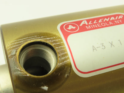 Allenair A-3 X 1 Pneumatic Double Acting Air Cylinder 3" Bore 1" Stroke