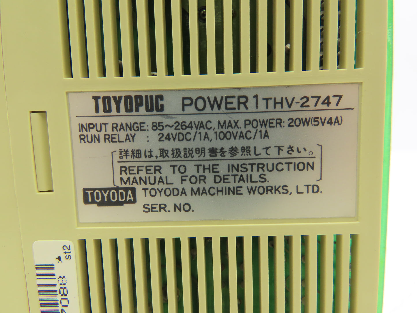Toyoda Machine Works Toyopuc PLC Chassis Rack CPU Processor I/O Module *Read