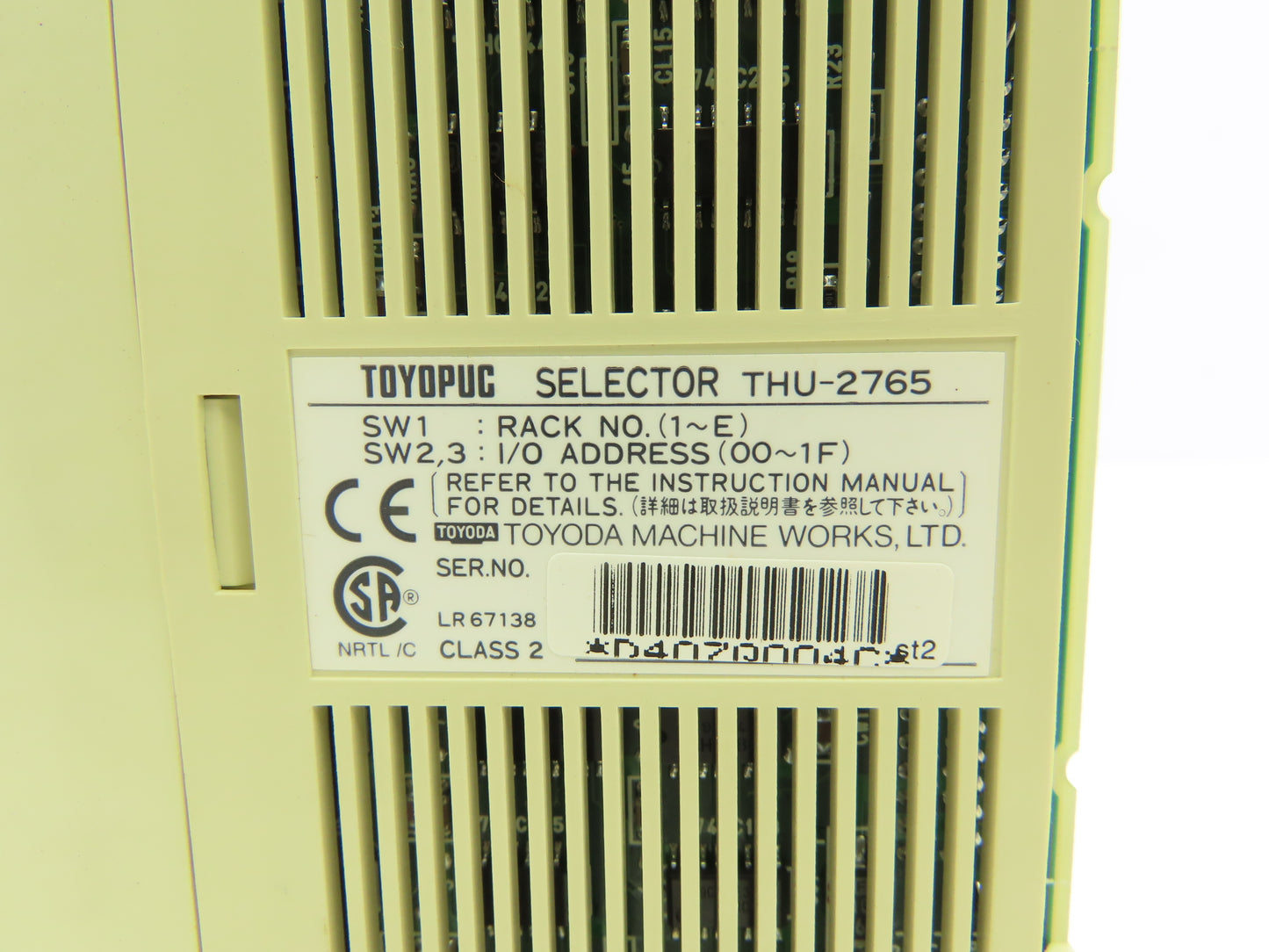 Toyoda Machine Works Toyopuc PLC Chassis Rack CPU Processor I/O Module *Read