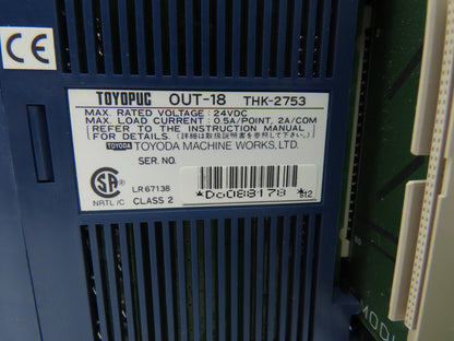 Toyoda Machine Works Toyopuc PLC Chassis Rack CPU Processor I/O Module *Read