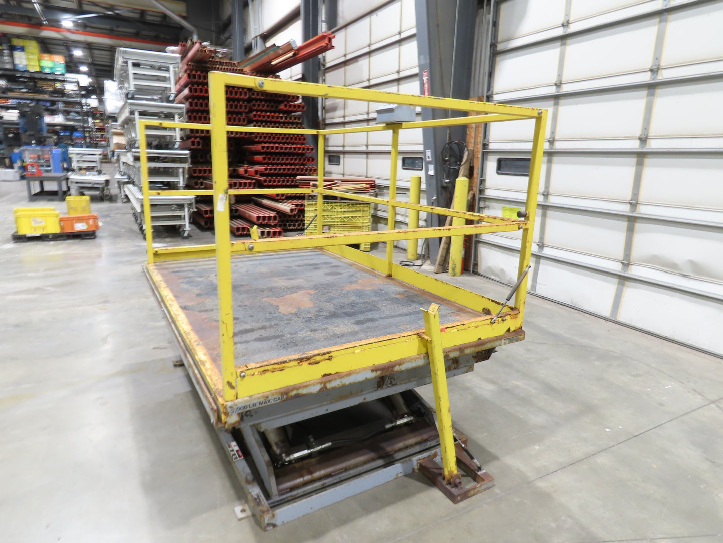 American 2000LB Electric Scissor Lift 96x60" Top 60" Travel Scaffold Work Dock