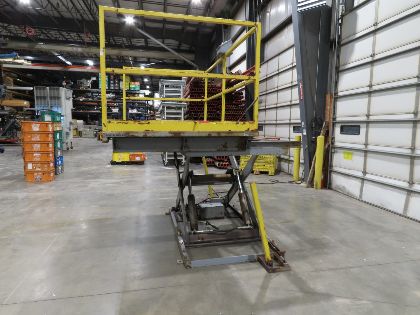 American 2000LB Electric Scissor Lift 96x60" Top 60" Travel Scaffold Work Dock