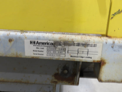 American 2000LB Electric Scissor Lift 96x60" Top 60" Travel Scaffold Work Dock