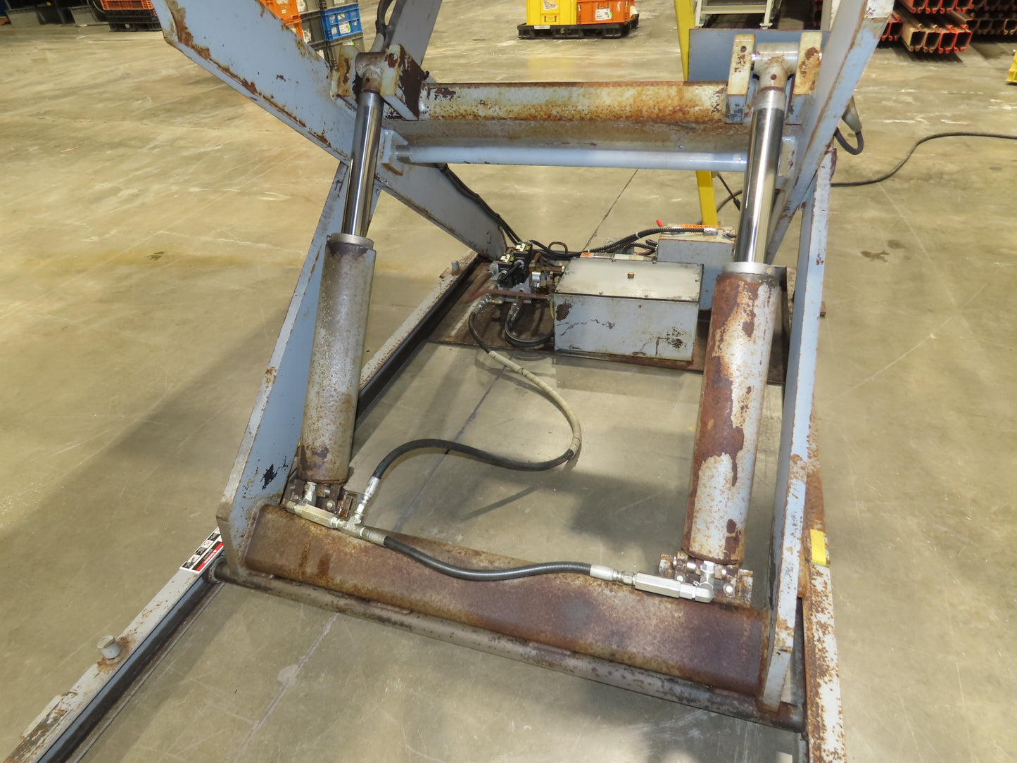 American 2000LB Electric Scissor Lift 96x60" Top 60" Travel Scaffold Work Dock