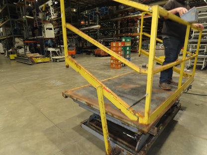 American 2000LB Electric Scissor Lift 96x60" Top 60" Travel Scaffold Work Dock