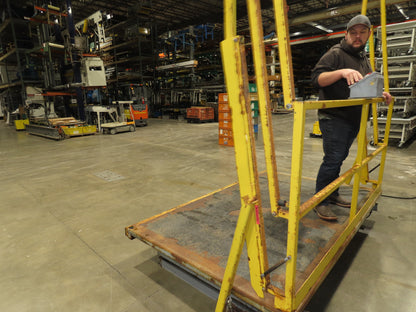 American 2000LB Electric Scissor Lift 96x60" Top 60" Travel Scaffold Work Dock